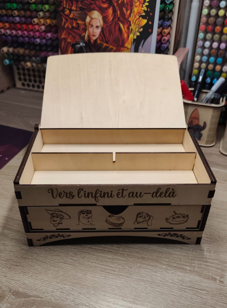 Boite de rangement bureau personnalisable