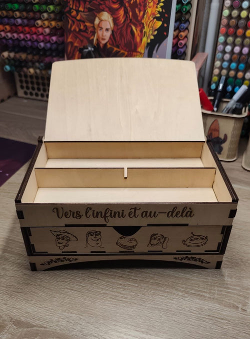Boite de rangement bureau personnalisable