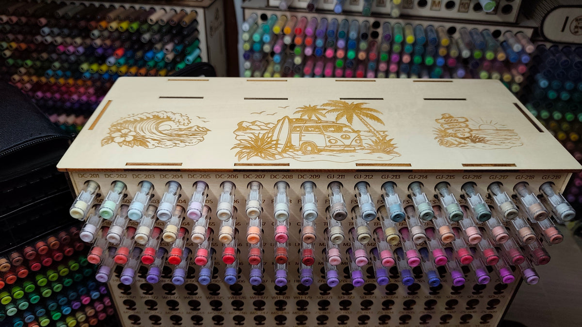 Support feutres spécial Gel Pen numéroté par gravure personnalisable