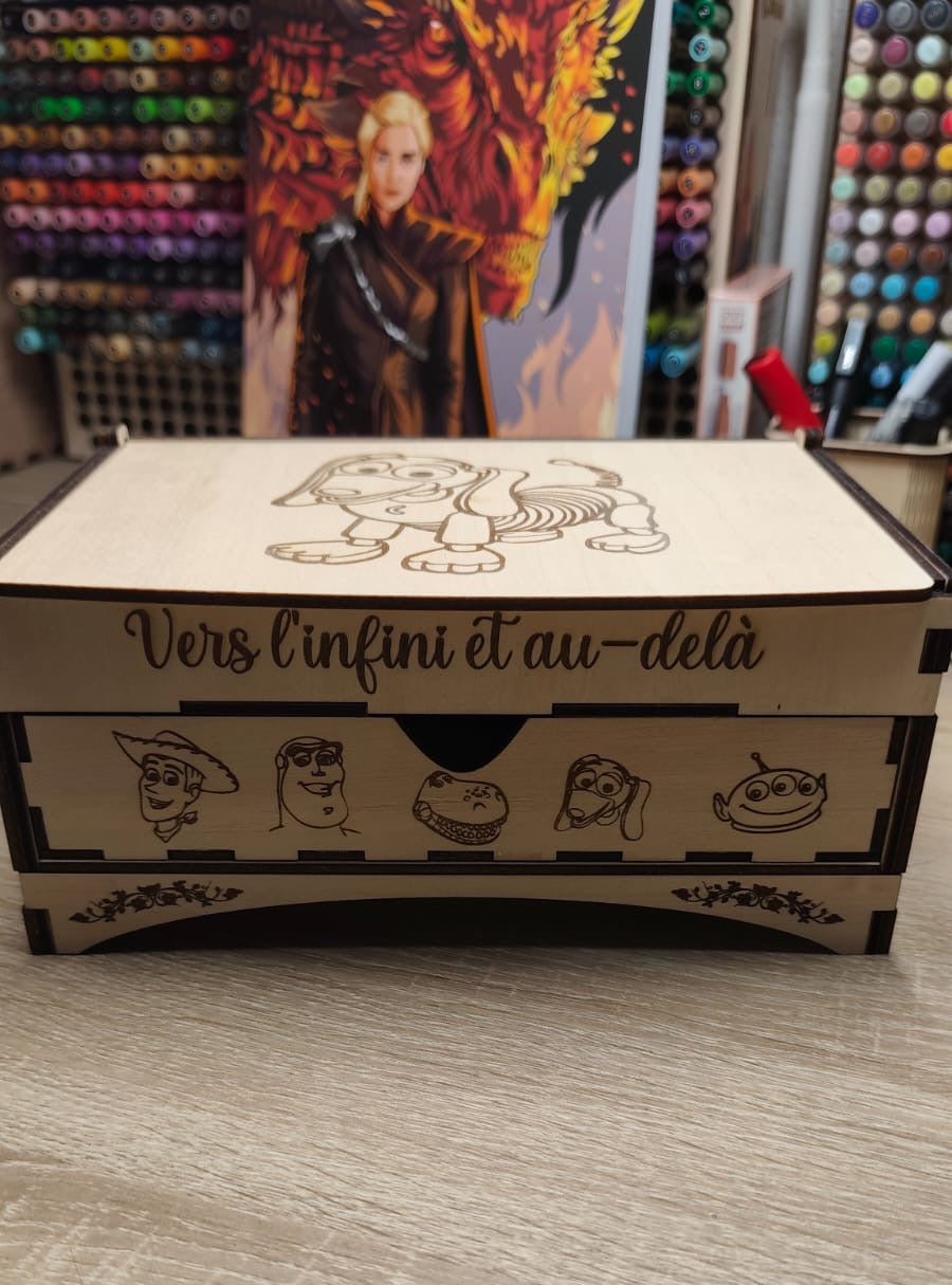 Boite de rangement bureau personnalisable