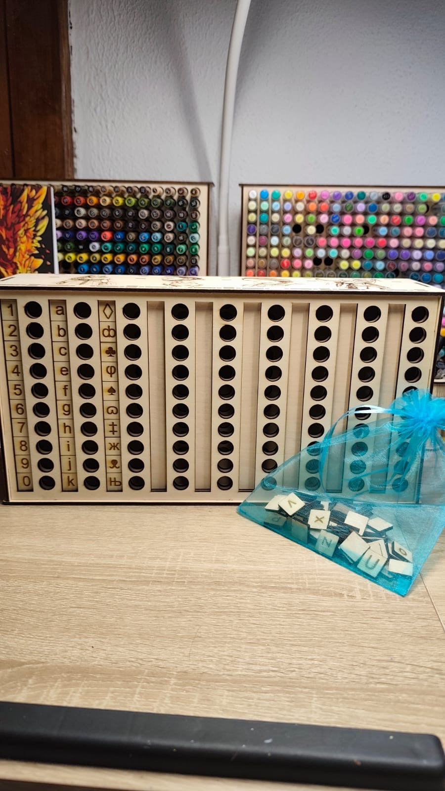 Support feutres feutres à eau pour colo en cours avec code couleur
