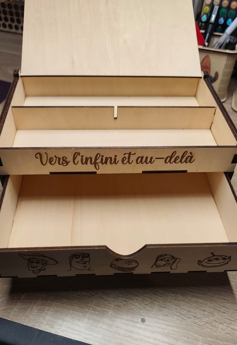 Boite de rangement bureau personnalisable